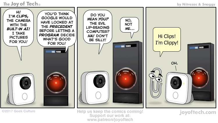 Google's new Clips meets the HAL 9000