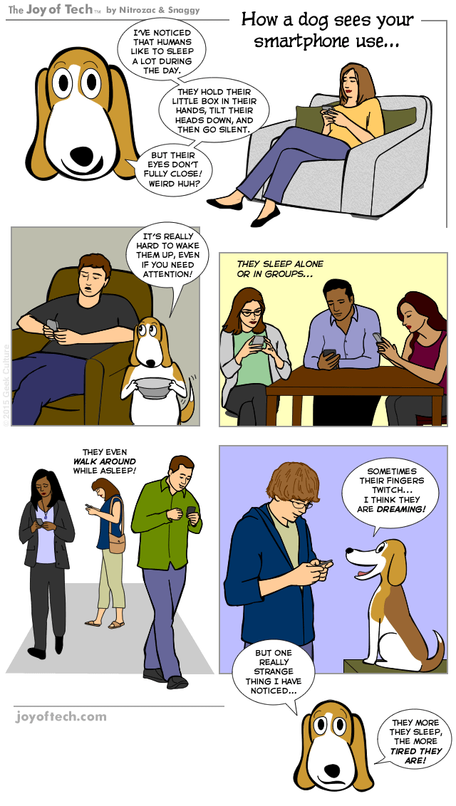 How a dog sees your smartphone use!